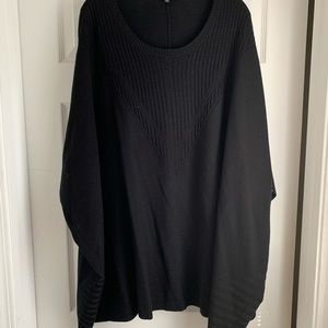 Black batwing sweater